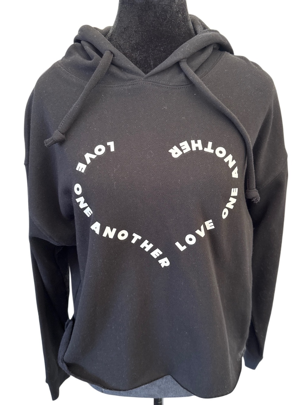 For The Republic "Love One Another" Heart Graphic Hoodie - Size M- NWT